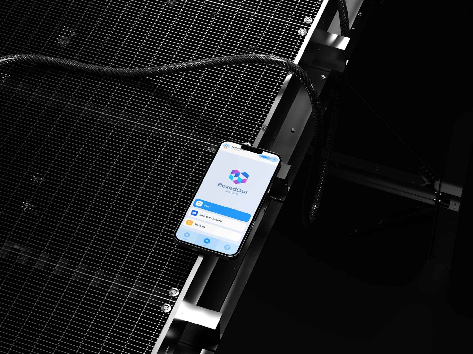 BoxedOut - mockup gry mobilnej