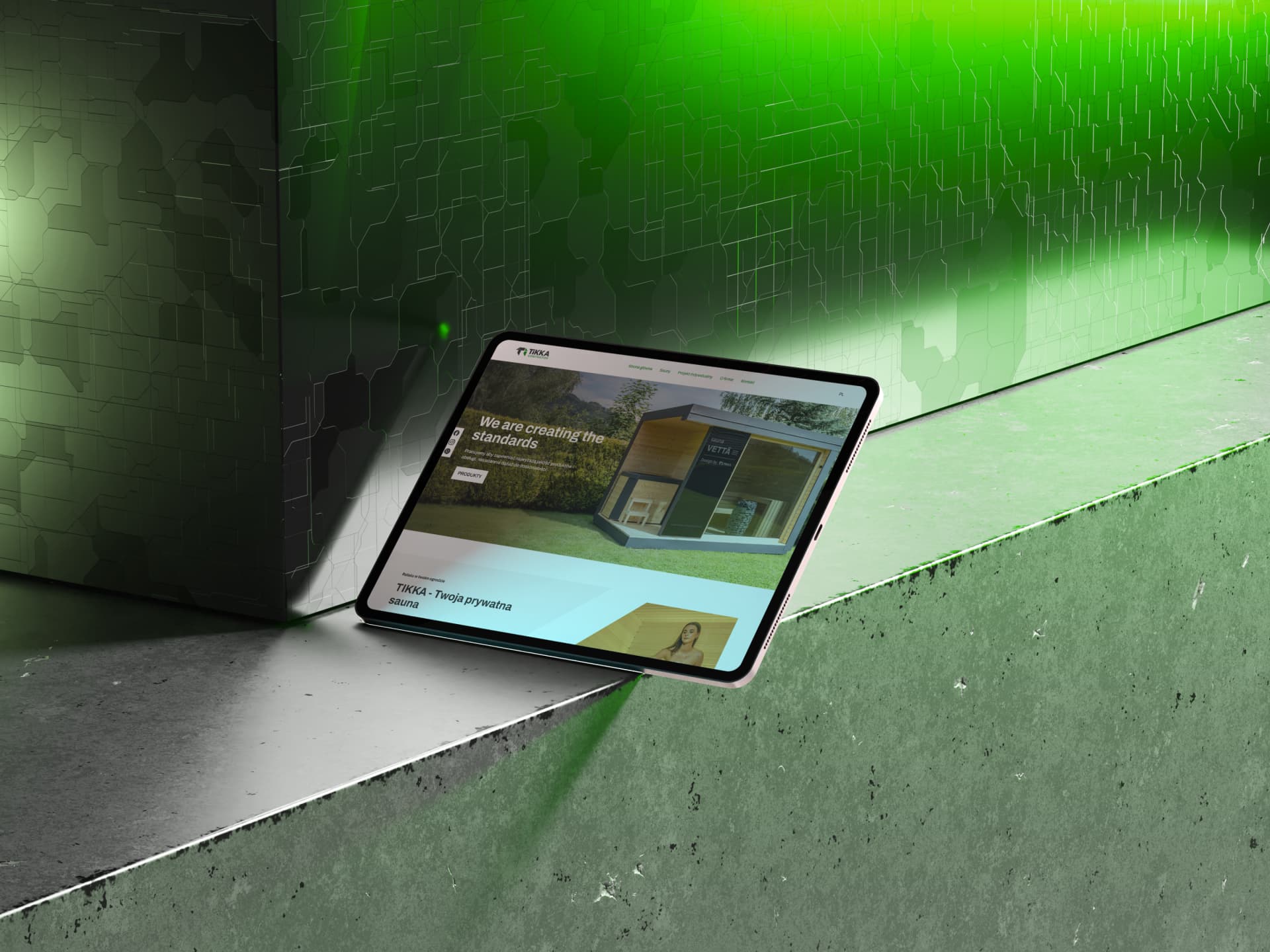Tikka - mockup strony nastawionej na konwersję